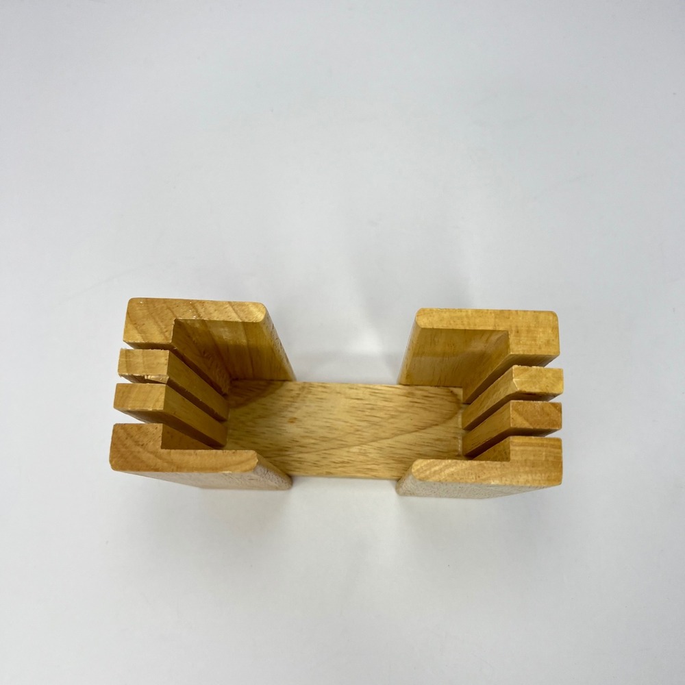 Wood Bagel Slicer Holder Stand Kitchen Tool Natural 3 Knife Slots - Picture 4 of 6